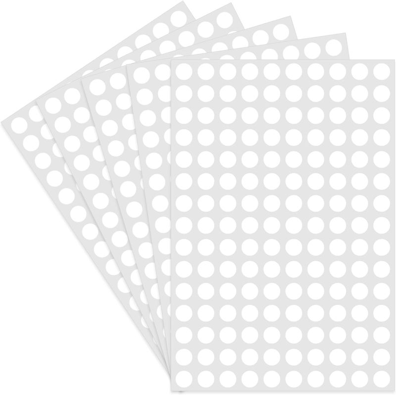 starboling Dot Stickers - 3/8 Inch White Circle Labels, 3000pcs Self-Adhesive Writable Color Coding Round Labels for Office, Classroom, Garage Sale - Image 1